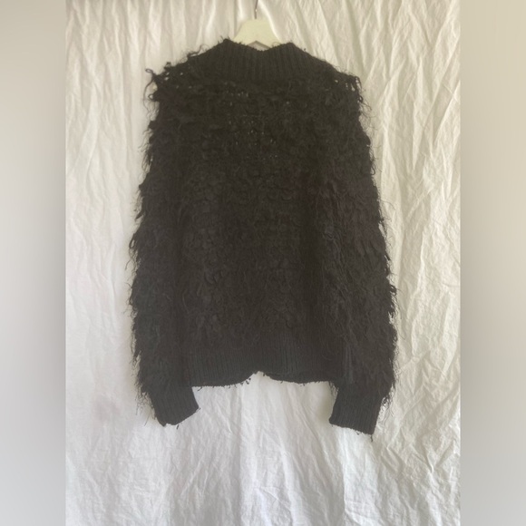 Anthropologie Leifsdottir Black Wool Alpaca Mohair Blend Sweater Size Small - Picture 14 of 15